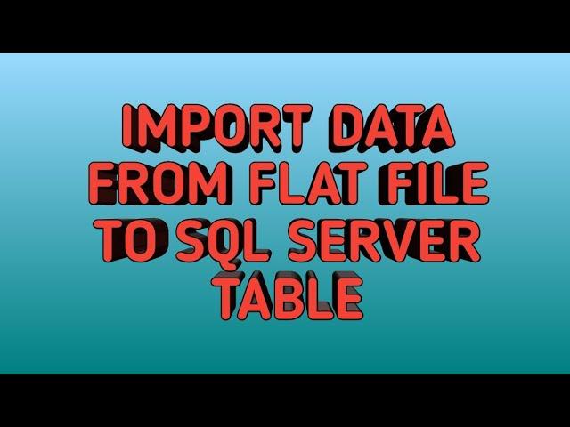 Import CSV Data to SQL Server Table using SSIS Package | SSIS |SQL
