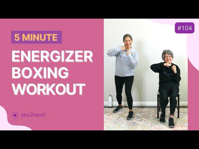 5 Minute Boxing Low impact Cardio Workout for Beginners, Seniors