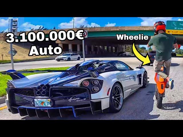 WHEELIES NEBEN EINEM PAGANI