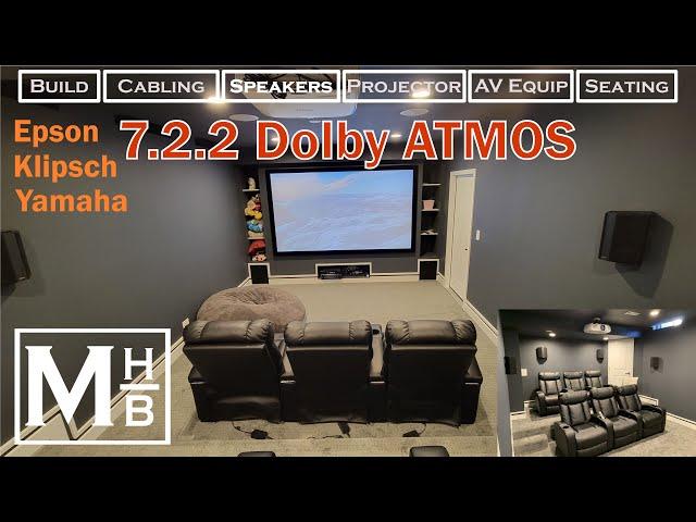 DIY 7.2.2 Dolby ATMOS 120” 4K Home Theater Tour & Build Details