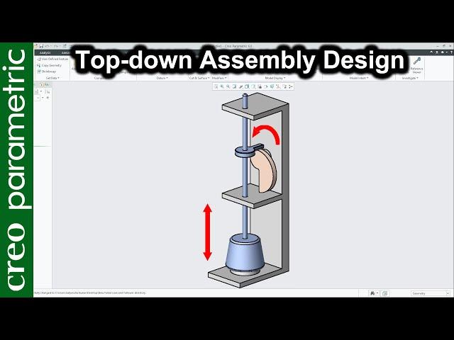 Top down design approach | Cam hammer in Creo Parametric