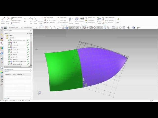 Siemens NX 10 | Class A Surfacing Tool: Fill Surface