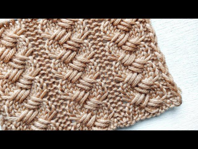 Very beautiful knitted pattern with braids