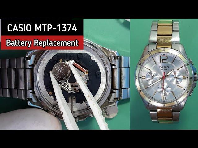 How To Change Your CASIO Watch Battery MTP-1374 | SolimBD | DIY | Watch Repair