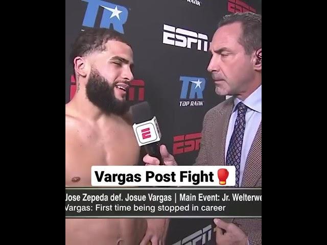 JOSUE VARGAS POST-FIGHT INTERVIEW!!! #ZEPEDAVARGAS