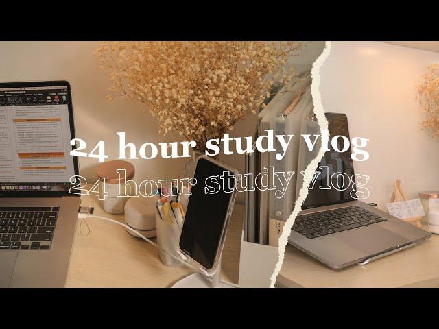 24 hour study day ‍ an unhealthy amount of studying