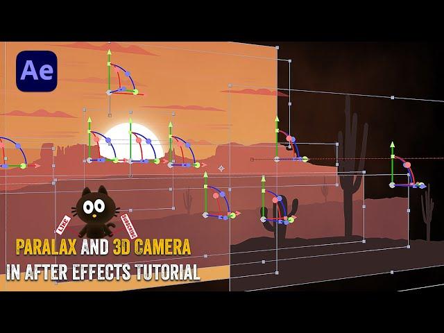 Camera 3D   Parallax  Landscape Animation in After Effects Tutorials