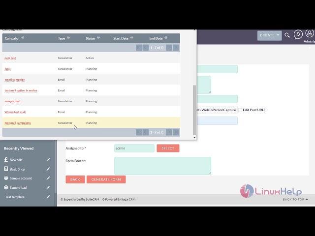 How To Create A Web Form In Suite CRM