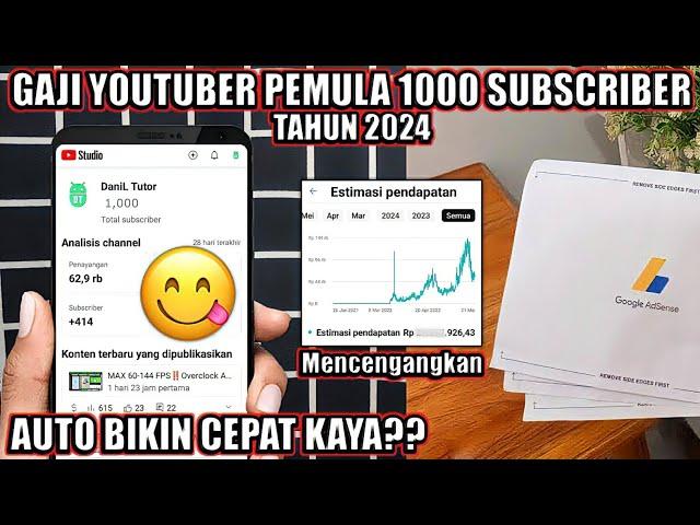 Buka Bukaan Gaji YouTuber Pemula 1000 Subscriber Di Tahun 2024!! Simak Penjelasan Gaji YouTuber 2024