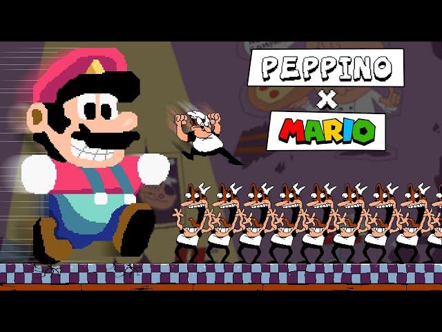 Peppino and Mario Co-Op in Pizza Tower