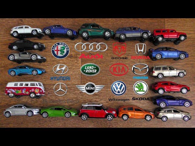 Learn Famous Car Brands and Logos With Diecast in Hands (4k)