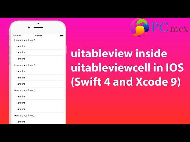 uitableview inside uitableviewcell in ios (swift 4 and Xcode 9)