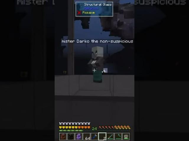 Mr Darko the non-suspicious in a tank #minecraft #gaming #minecraftshorts #livestream