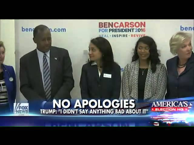 Trump refusing to apologize to Carson for religion comments