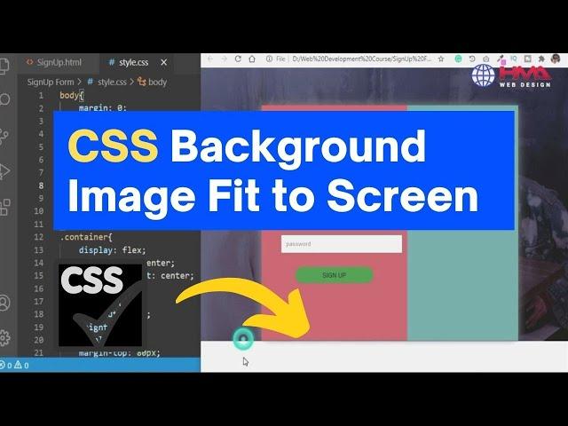 How to Make CSS Background Image Fit to Screen | Create a Responsive CSS Background Image