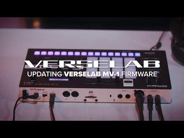 Roland VERSELAB MV-1 – How to update the firmware