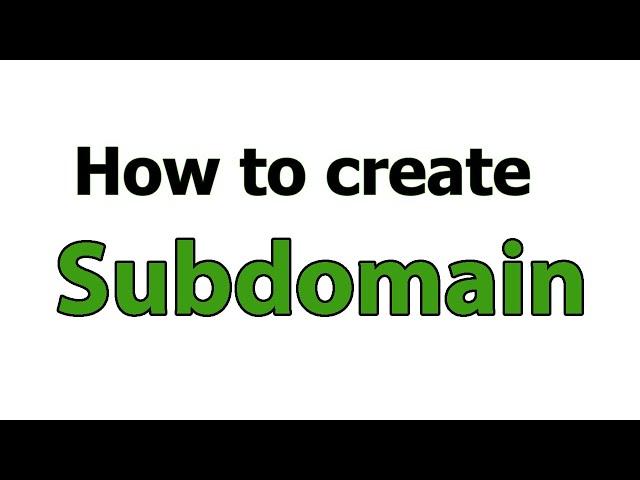 How do I create a subdomain from cpanel