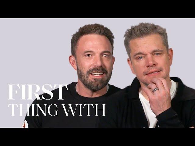 Matt Damon & Ben Affleck Reveal Their First Impressions of Each Other | First Thing With | ELLE