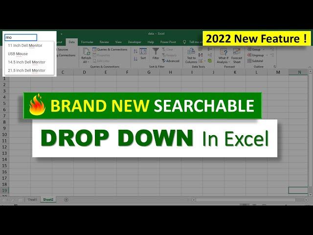 BRAND NEW ! SEARCHABLE Drop Down List in Excel Within One Minute