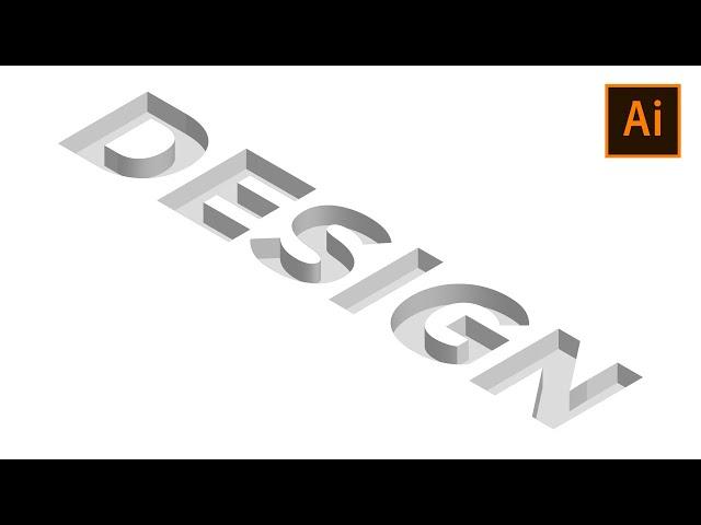 3D Deep Text Effect In Adobe Illustrator |  Deep Hole Design | Illustrator Tutorial