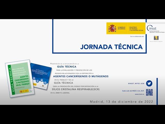 Jornada Técnica del INSST sobre Agentes cancerígenos o mutágenos en el trabajo