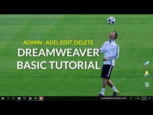 Admin : Add, Edit, Delete - PHP Dreamweaver Basic Tutorial