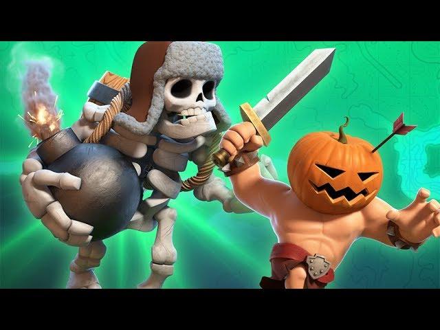 Giant Skeleton & Pumpkin Barbarian (Clash of Clans Halloween Official)