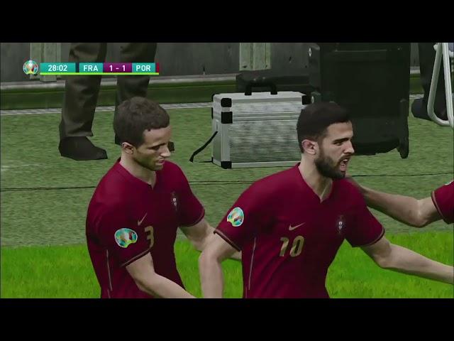 FRANCE VS PORTUGAL gameplay PES 2021 PC setting low