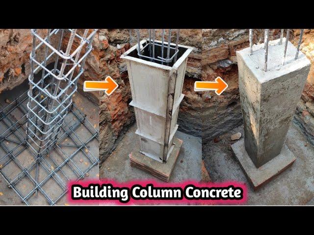 How To Build Building Foundation Column Concrete Make
