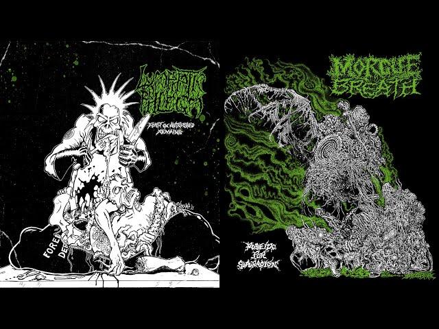 Lymphatic Phlegm / Morgue Breath - split 12" FULL ALBUM (2024 - Goregrind / Deathgrind)