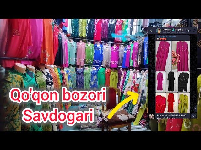 QO'QON BOZORI ENG ARZON SAVDOGARLARIDAN  BIRI TAVARLARI ABZOR