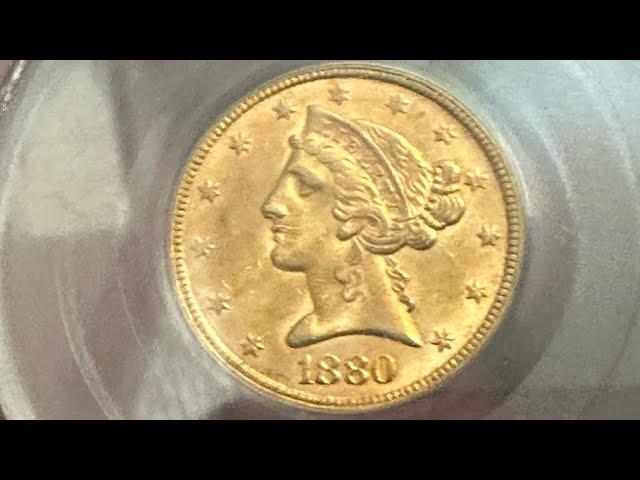 1880 PCGS MS61 $5 Gold Coronet @coisadenerd @ICONICCOINS