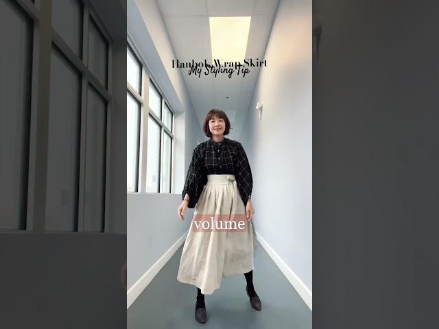 Hanbok Wrap Skirt Styling Tip #sewingtherapyhanbok #sewingtherapyhanbokskirt