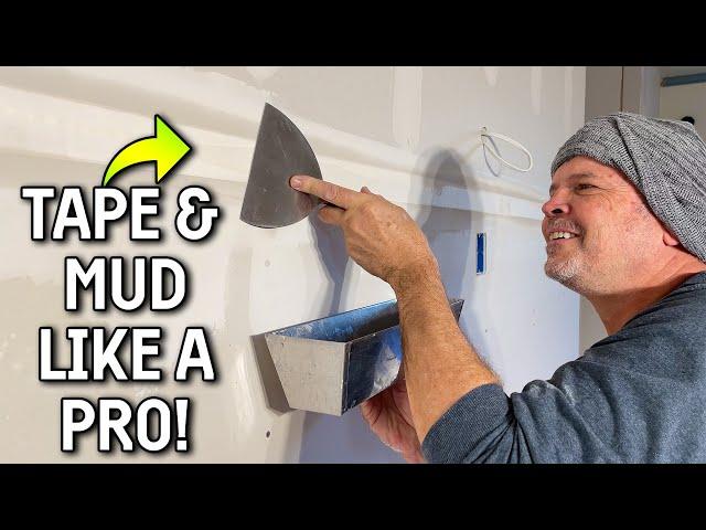 How To TAPE and MUD Your DRYWALL | DIY GUIDE