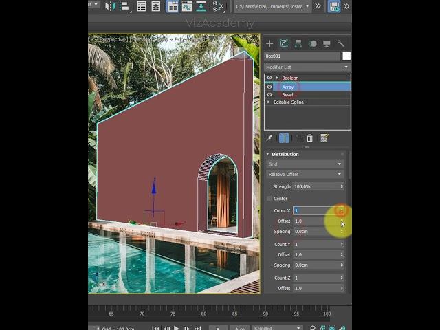 Ccreate a striking and easy-to-modify wall with arches ! #3dsmax #3d #tutorial