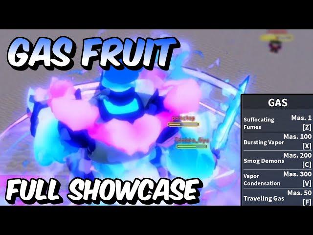 NEW Gas Fruit FULL SHOWCASE! | Blox Fruits Gas Fruit Full Showcase & Review