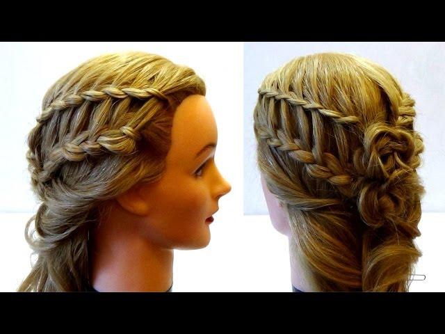 Прическа на лето с плетением. Легкая красивая прическа своими руками. Summer hairstyle with braids