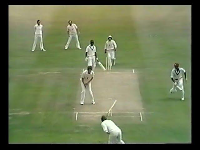 COLIN CROFT run out (MIKE GATTING) 0 ENGLAND v WEST INDIES 2nd TEST MATCH DAY 3 LORD'S JUNE 21 1980