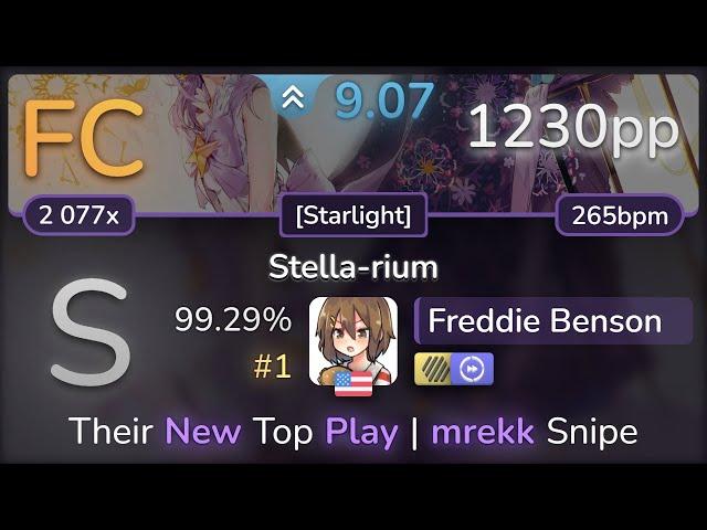 9.1⭐ Freddie Benson | Kano - Stella-rium [Starlight] +HDDT 99.29% | #1 | 1230pp FC - osu!