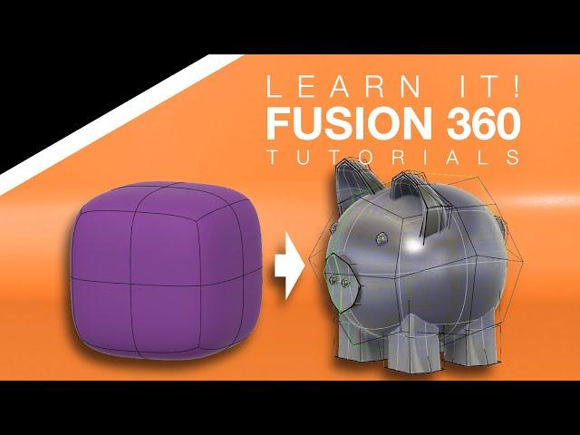 Autodesk Fusion 360 - (1/4) Form T-Spline Modeling Fundamentals For Beginners - Lesson 13