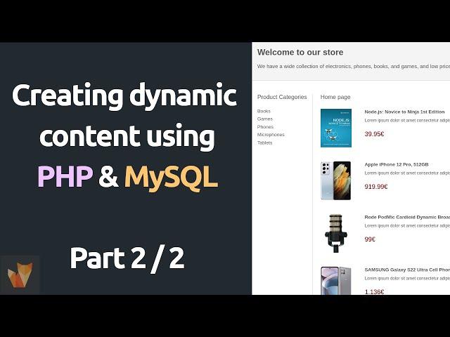 Creating dynamic web pages using PHP and MySQL | Part 2 | Coding the back-end