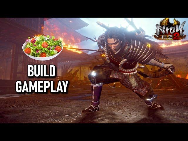 Nioh 2 Salad Build Gameplay in DEPTHS OF THE UNDERWORLD #2 Floors 25-30