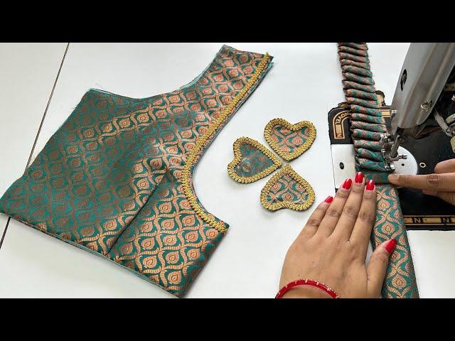 Blouse Design || Frill Blouse Designs || Cutting And Stitching Back Neck Blouse Design || Blouse