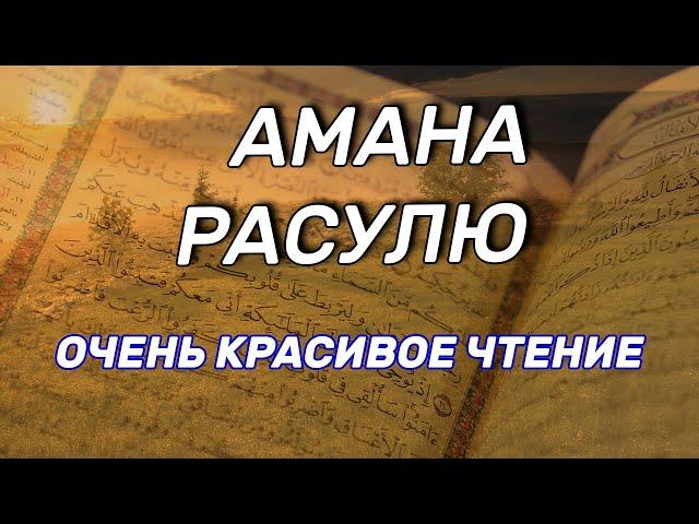 АМАНА РАСУЛЮ - ТОТ КТО ВЫУЧИТ ЭТИ ДВА АЯТА ВОЙДЕТ В РАЙ С ДОЗВОЛЕНИЯ АЛЛАХА