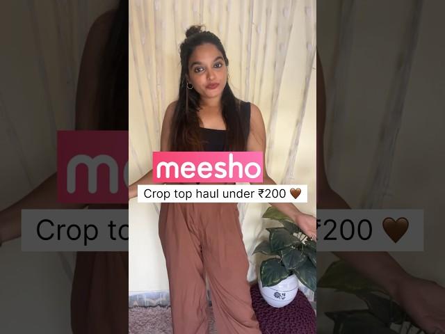 #Meesho crop top haul |under ₹200| Brown and black Edition’s|#meeshohaul #trendy#meeshotopshaul