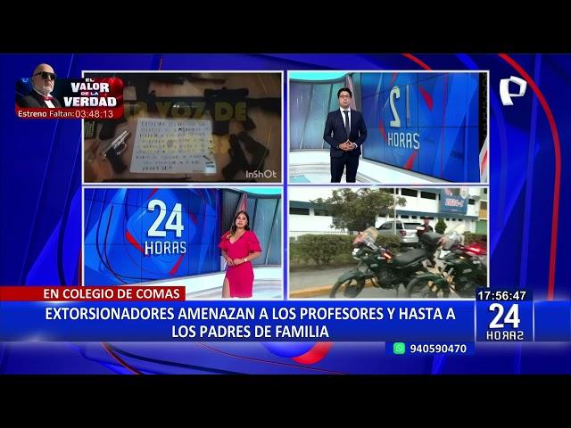 Extorsionadores amenazan a colegio en comas: "Mataremos a un padre de familia o un docente"