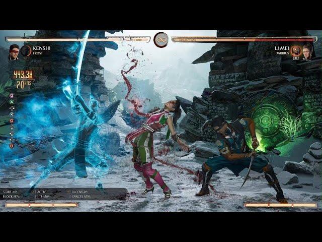 MK1 Kenshi Meterless 44% Sento Combo w/ Frost Kameo