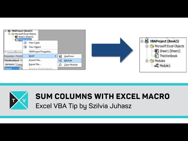 Sum Multiple Columns With Excel Macro - Excel VBA Tips