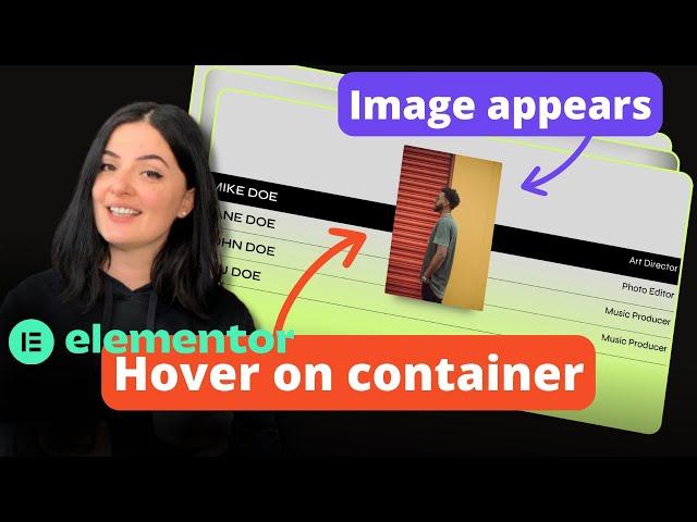 HOVER ON CONTAINER TO REVEAL IMAGE - Elementor Wordpress Tutorial Flex Container