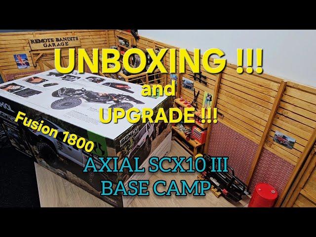 UNBOXING AXIAL SCX10 III BASE CAMP and Upgrade Fusion 1800kv, rc crawler